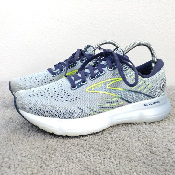 Brooks Shoes - Brooks Glycerin GTS 20 Womens Size 7 Running Shoes Blue Sneakers 1203691B416